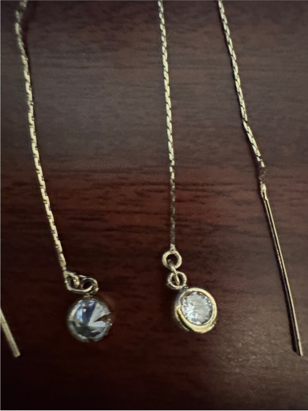 Threader earrings - Picture 2 of 3